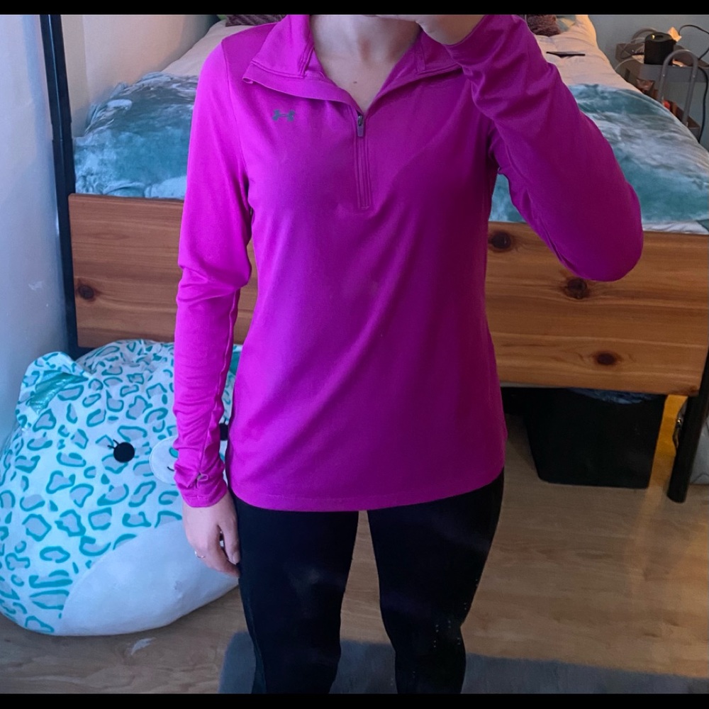 Purple under armor worn out top